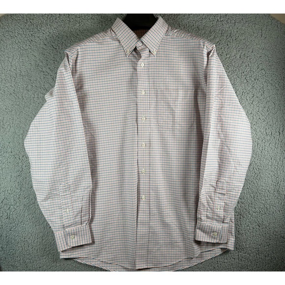 L.L. Bean Other - L.L. Bean Shirt Men Button Down Long Sleeve Plaid Blue Size 16-34 Casual